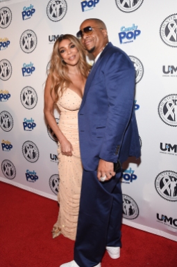 Wendy Williams and husband Kevin Hunter attend Wendy Williams Birthday Party and The Hunter Foundation Give Back Gala 2018 on July 18, 2018 at The Hammerstein Ballroom within the Manhattan Center Studios in New York City, USA. (Photo by Daniela Kirsch/NameFace/Sipa USA)(Sipa via AP Images)